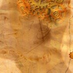 Faded drawing of man's head in profile, on old-looking, stained paper. The "brain area" is filled with gears.